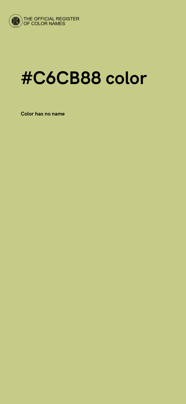 #C6CB88 color image
