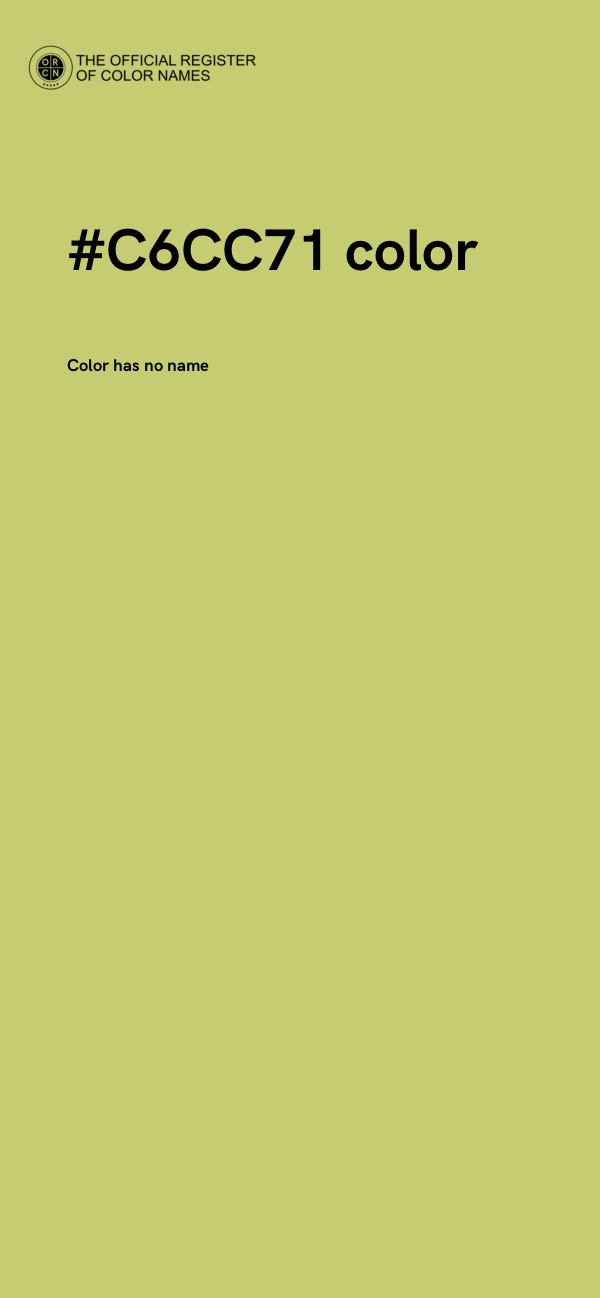 #C6CC71 color image