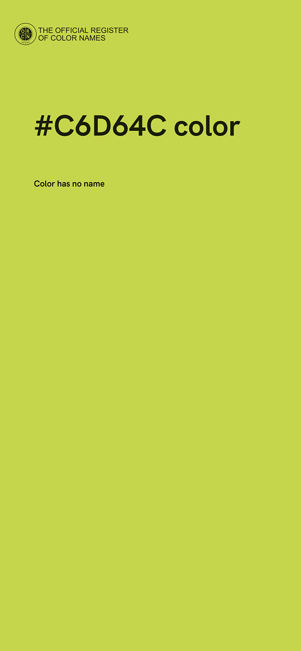 #C6D64C color image