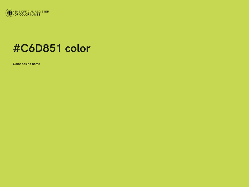 #C6D851 color image