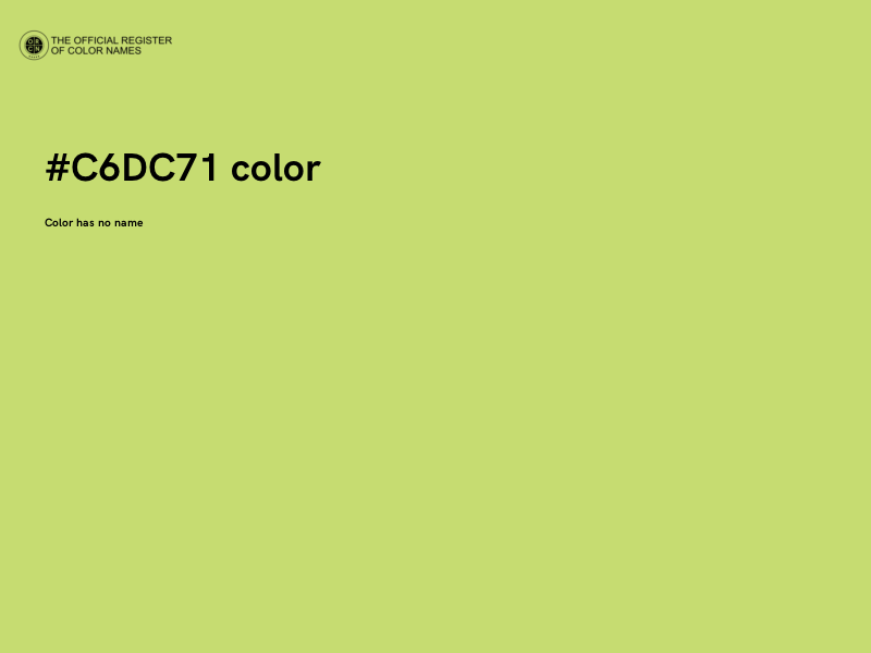 #C6DC71 color image