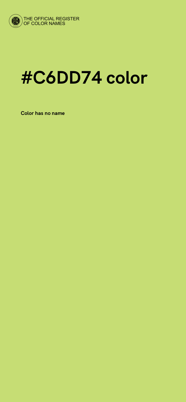 #C6DD74 color image