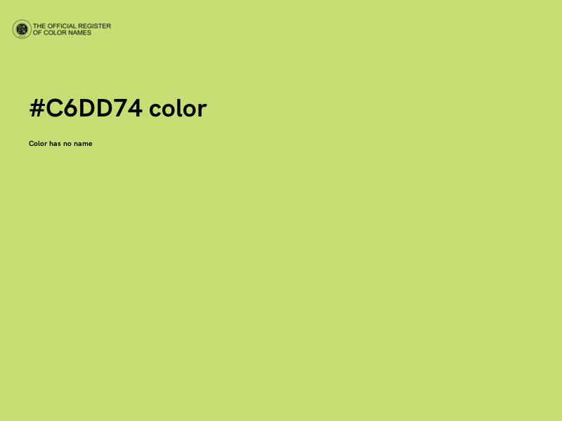 #C6DD74 color image