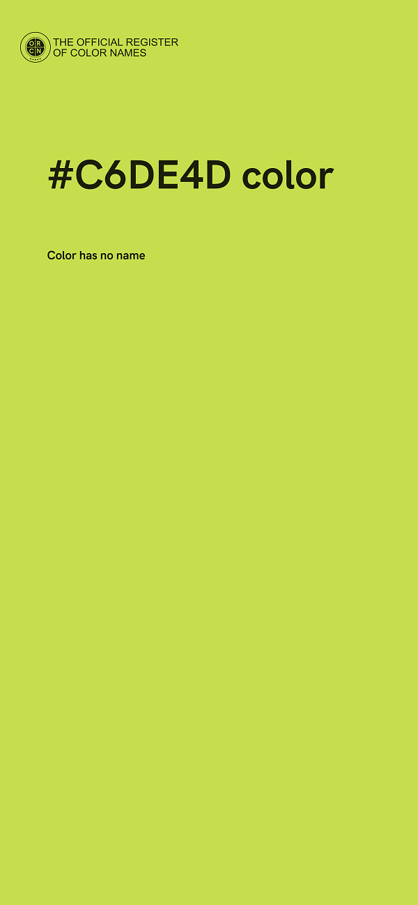 #C6DE4D color image