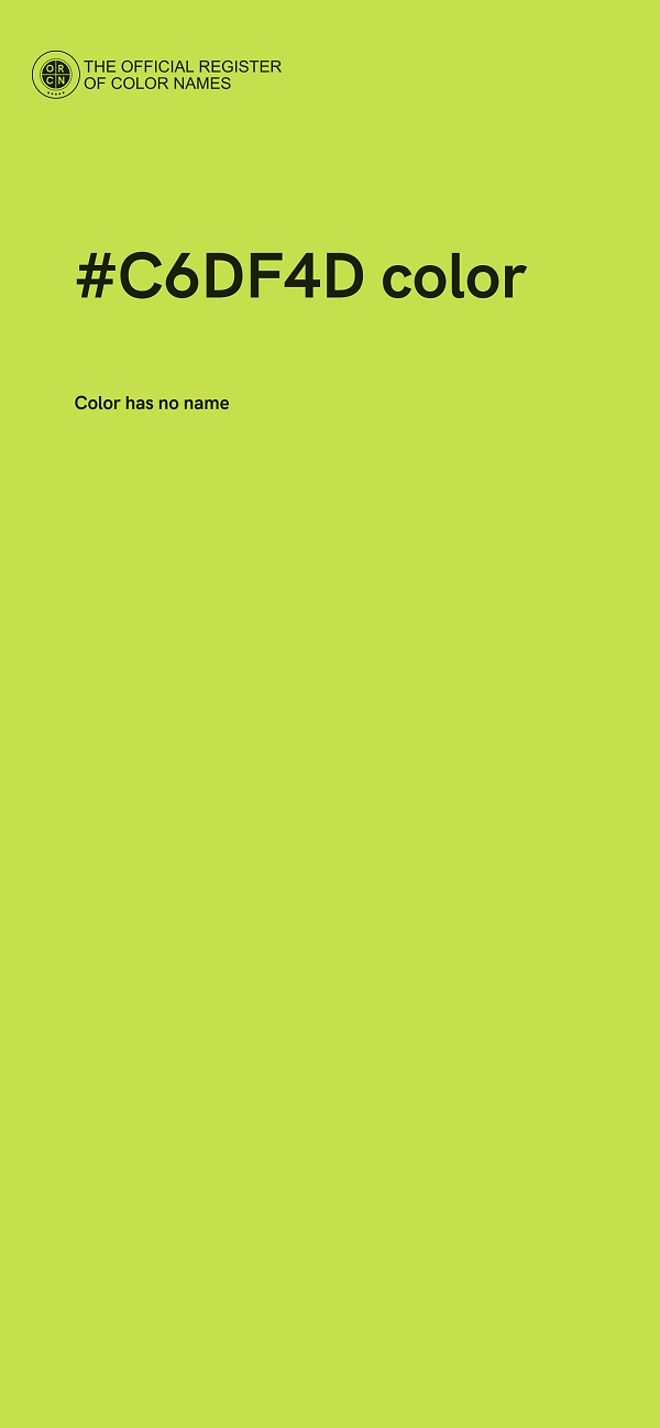 #C6DF4D color image