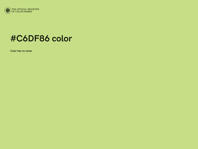 #C6DF86 color image