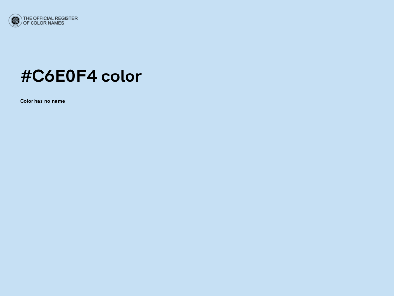 #C6E0F4 color image