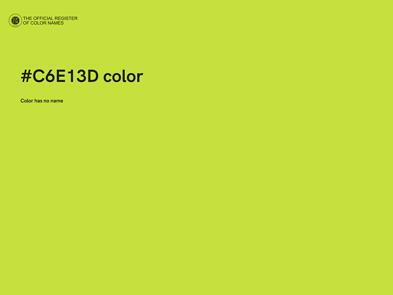 #C6E13D color image