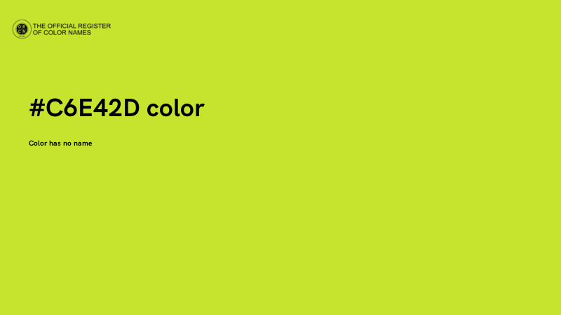 #C6E42D color image
