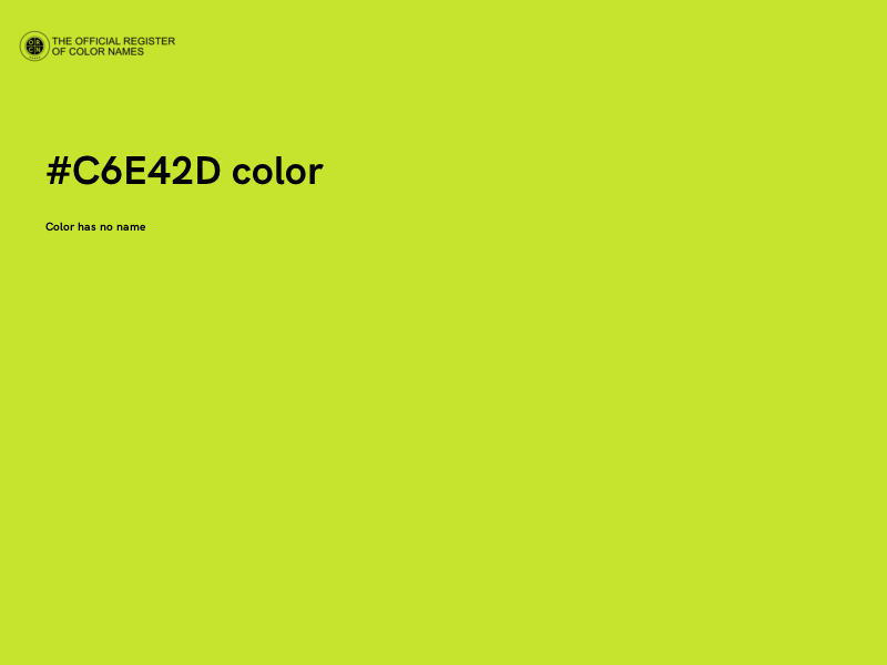 #C6E42D color image
