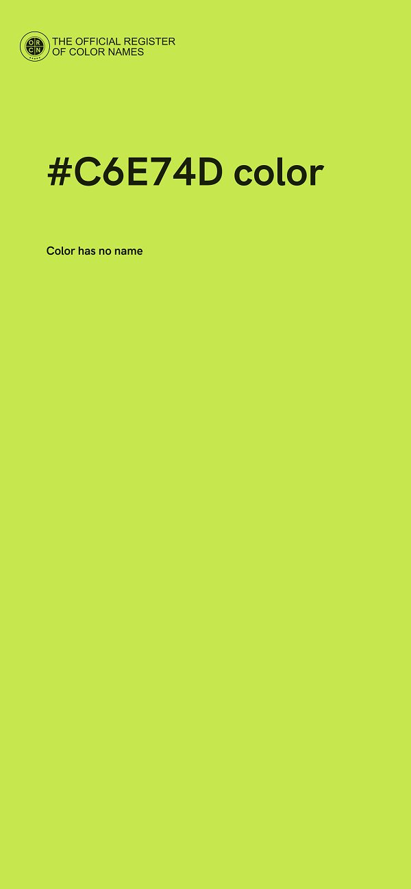 #C6E74D color image