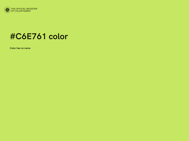 #C6E761 color image