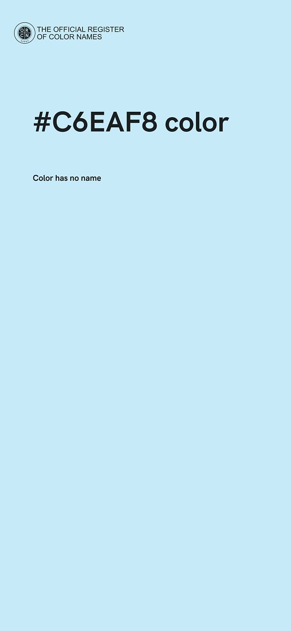 #C6EAF8 color image