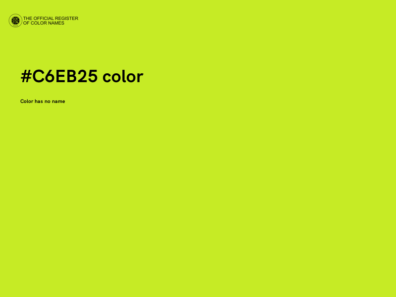 #C6EB25 color image