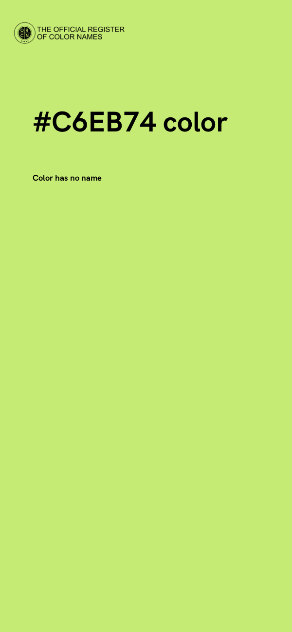 #C6EB74 color image