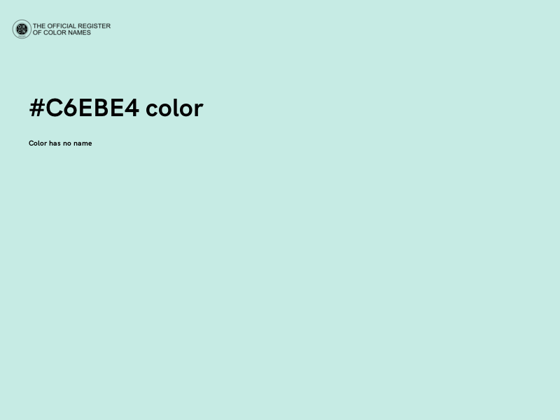 #C6EBE4 color image