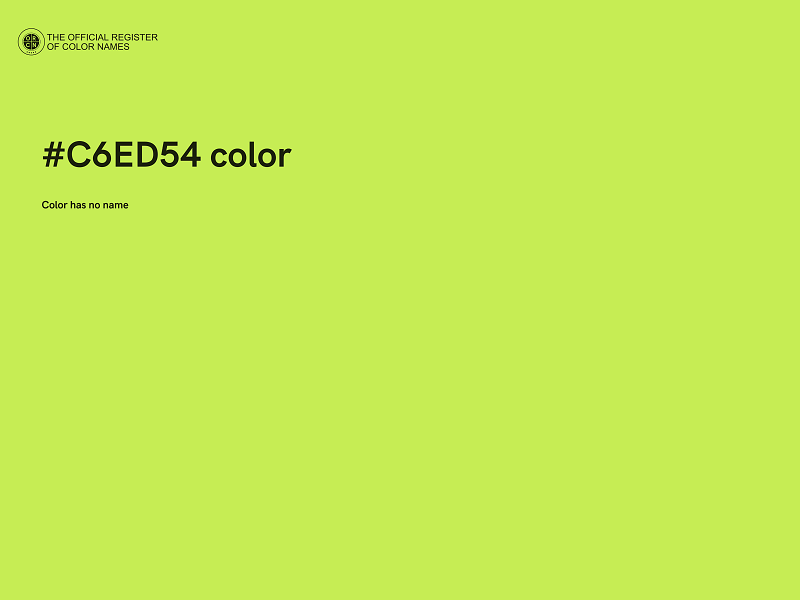 #C6ED54 color image