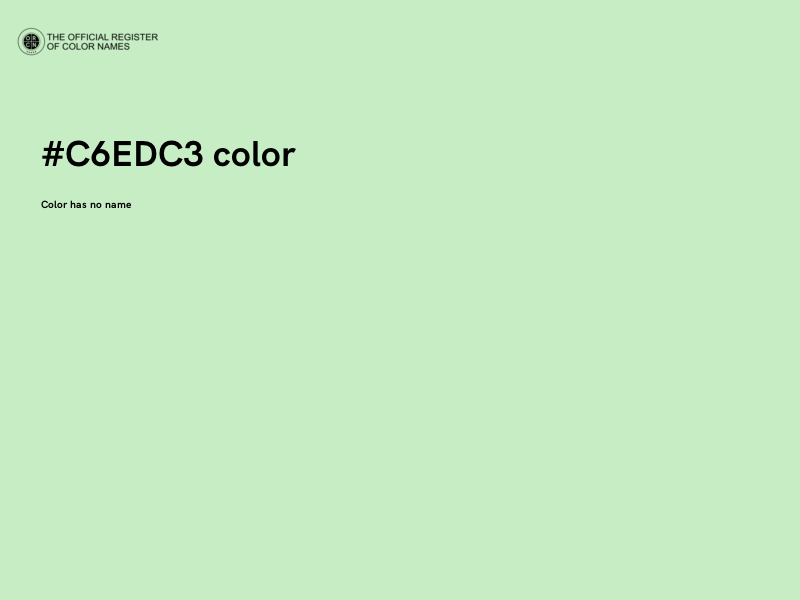 #C6EDC3 color image