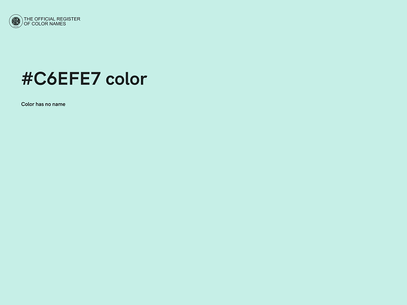 #C6EFE7 color image