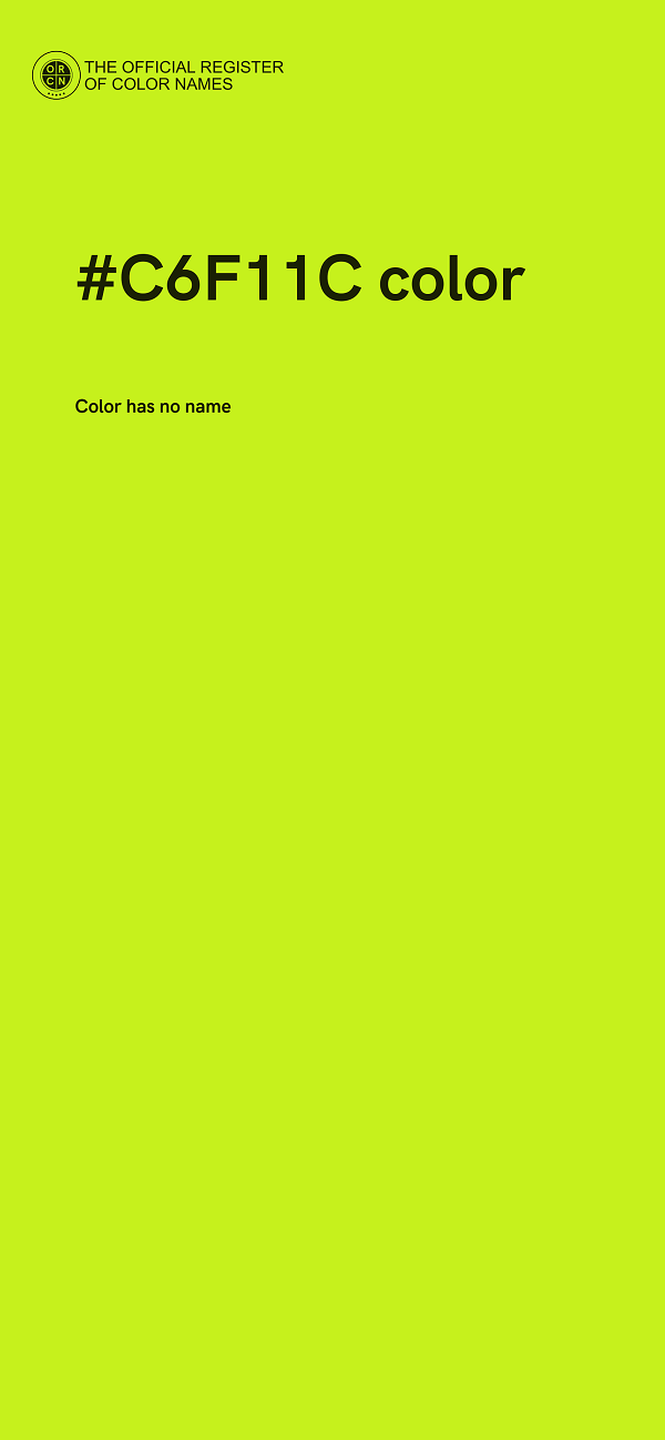 #C6F11C color image
