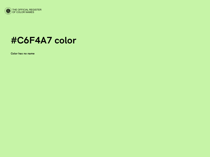 #C6F4A7 color image