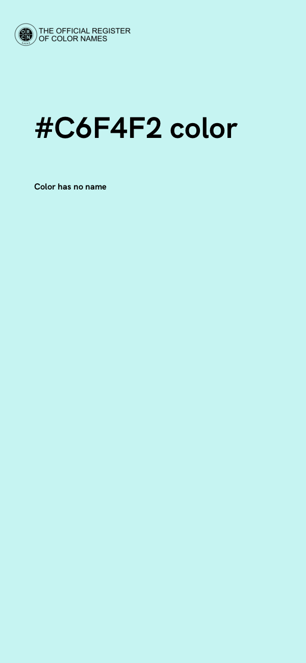 #C6F4F2 color image