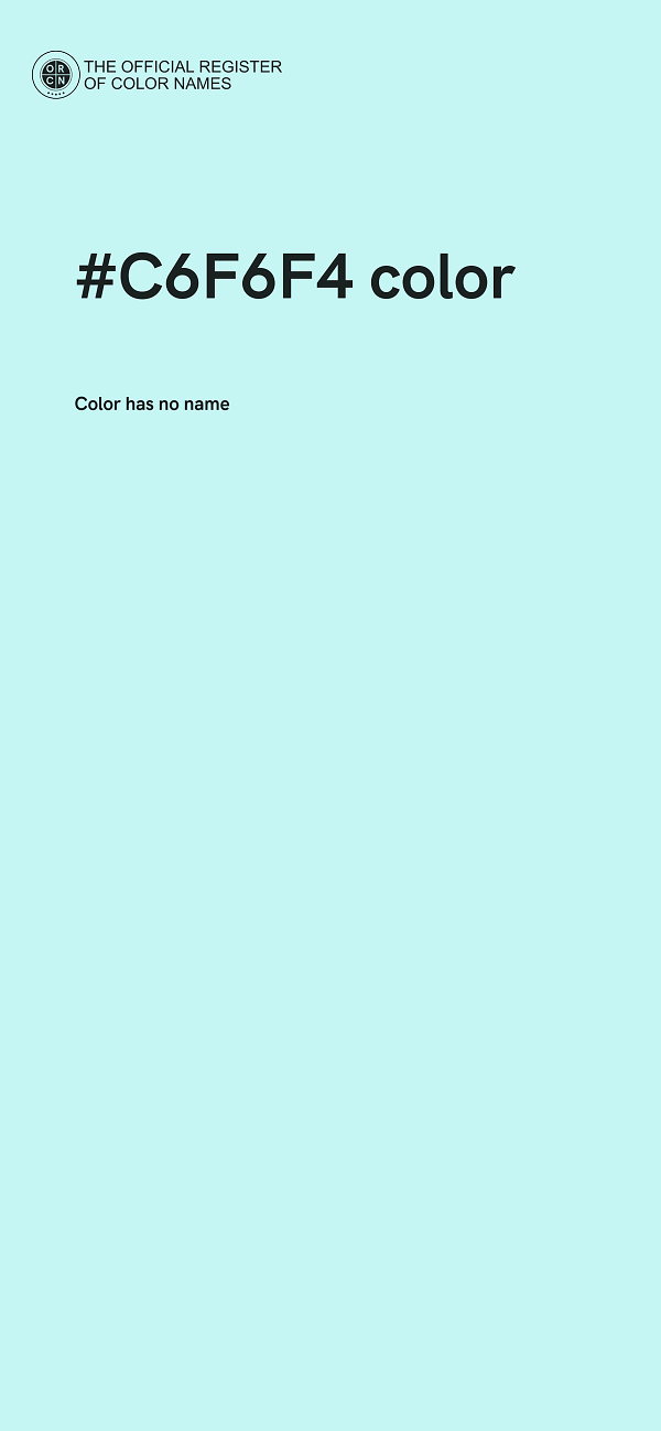 #C6F6F4 color image
