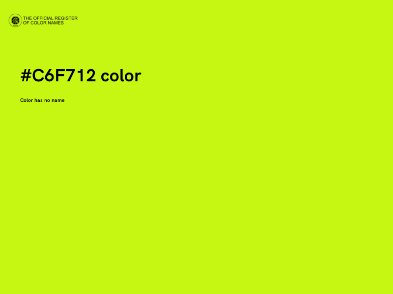#C6F712 color image