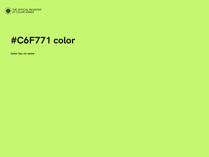 #C6F771 color image