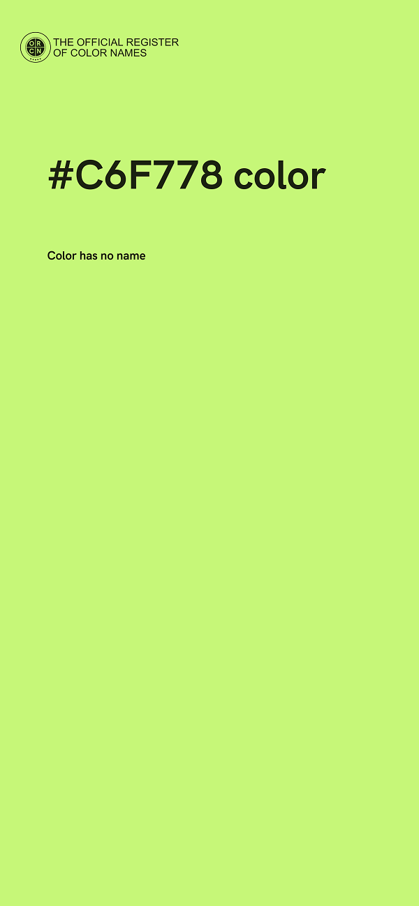 #C6F778 color image