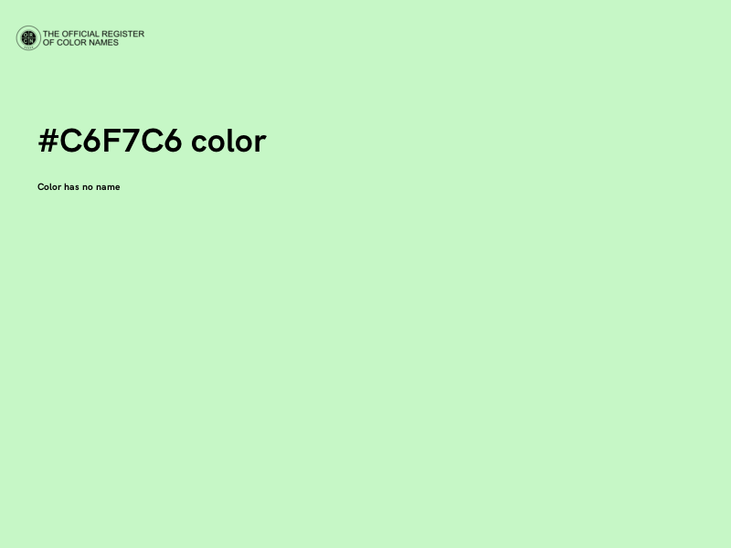 #C6F7C6 color image