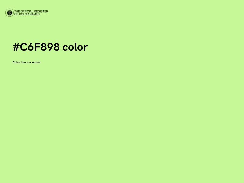 #C6F898 color image