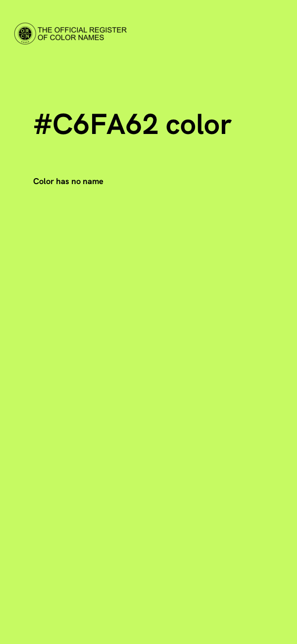 #C6FA62 color image
