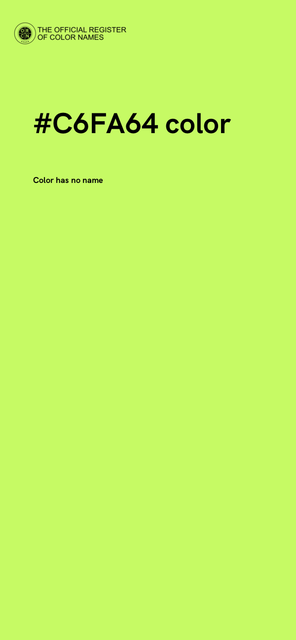 #C6FA64 color image