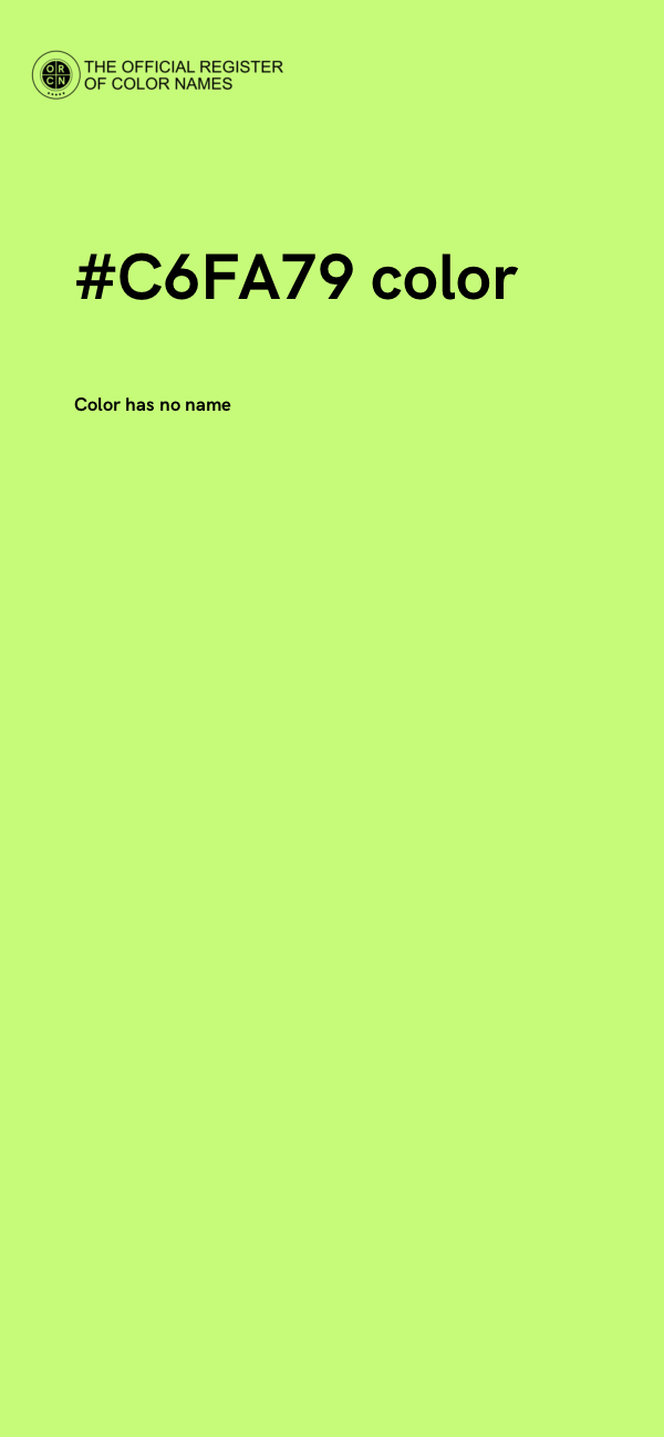 #C6FA79 color image