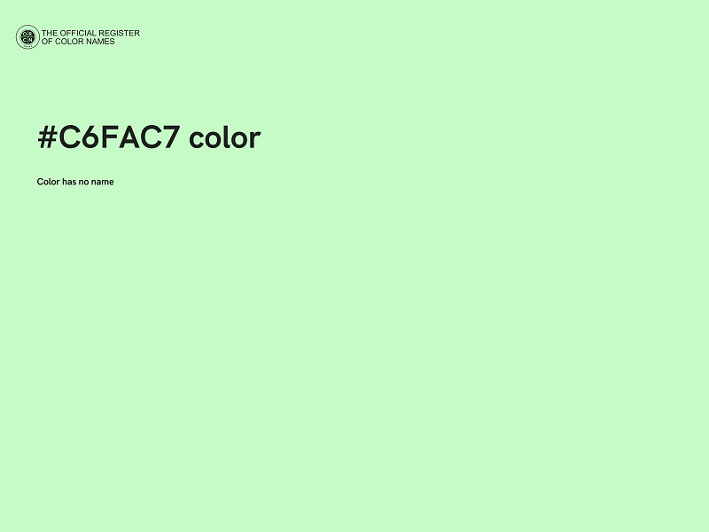 #C6FAC7 color image