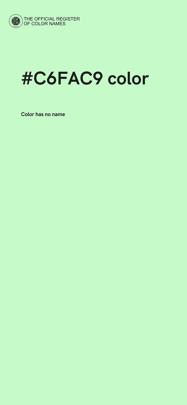 #C6FAC9 color image