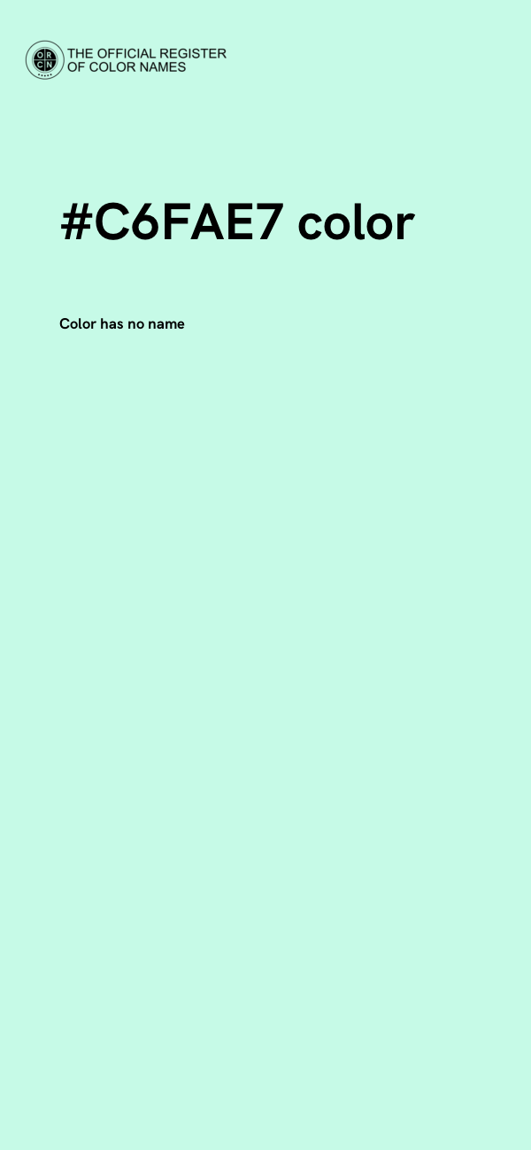 #C6FAE7 color image