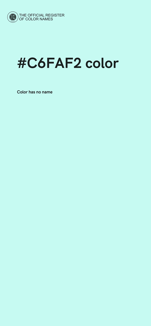 #C6FAF2 color image