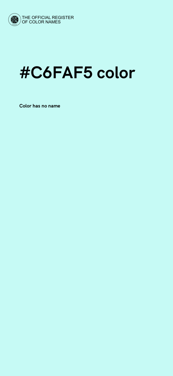 #C6FAF5 color image