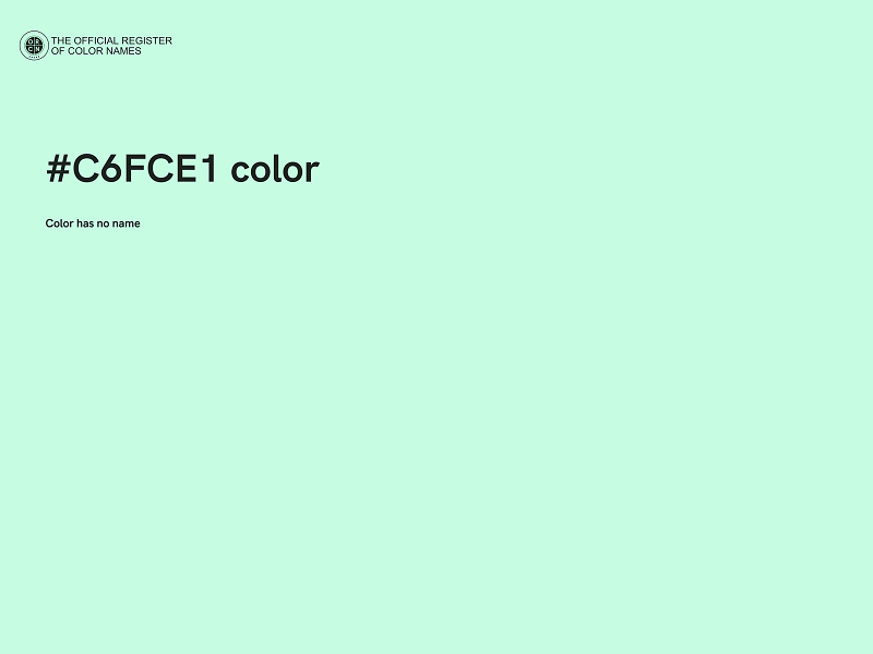 #C6FCE1 color image