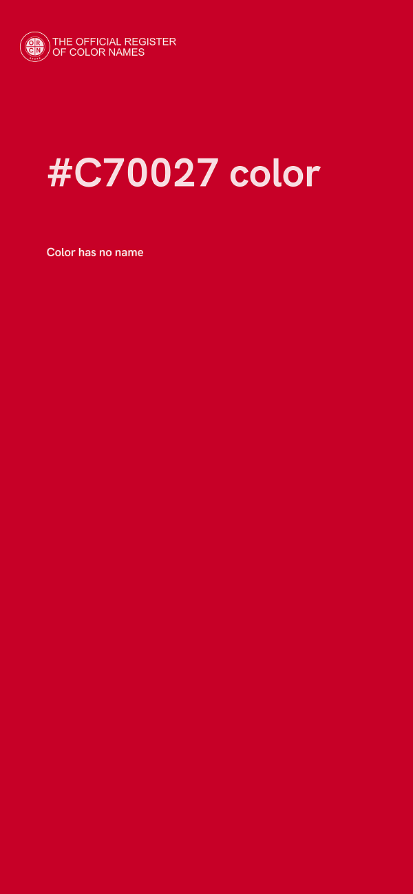 #C70027 color image