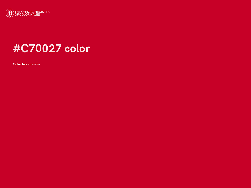 #C70027 color image