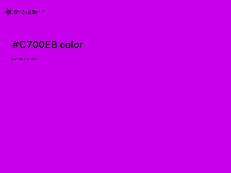 #C700EB color image