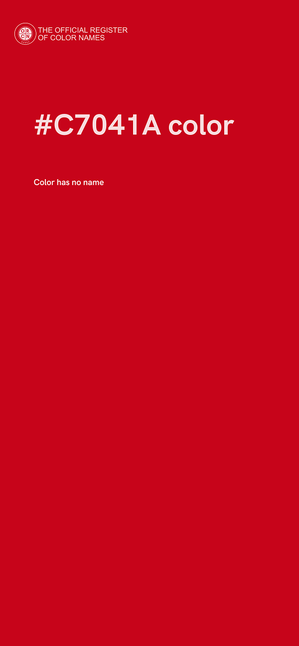 #C7041A color image
