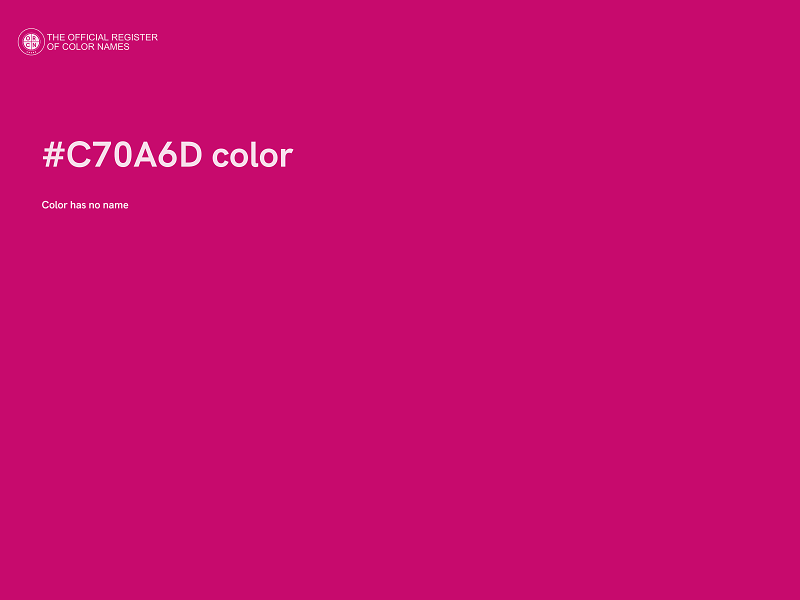 #C70A6D color image