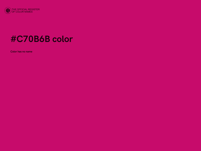 #C70B6B color image