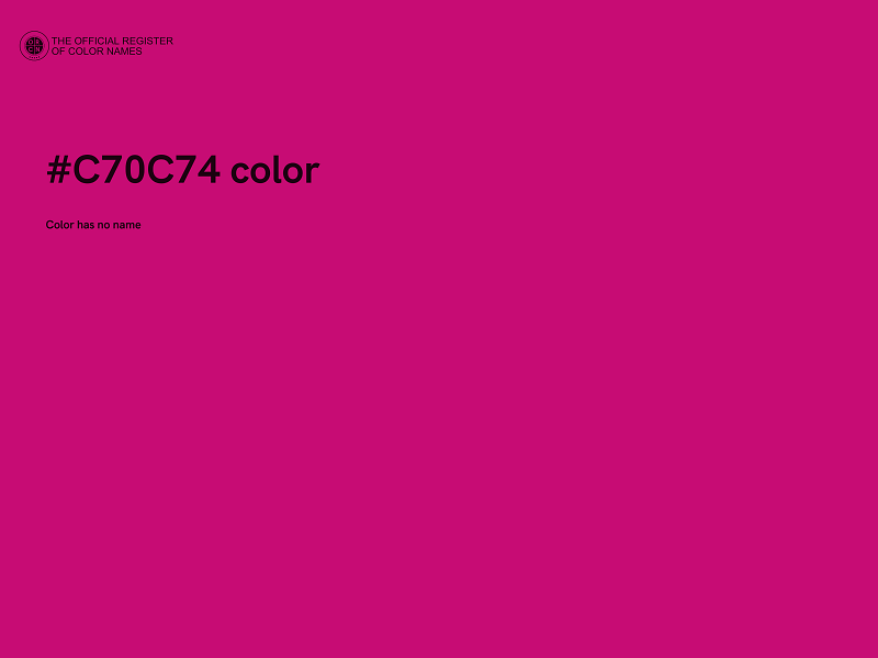 #C70C74 color image