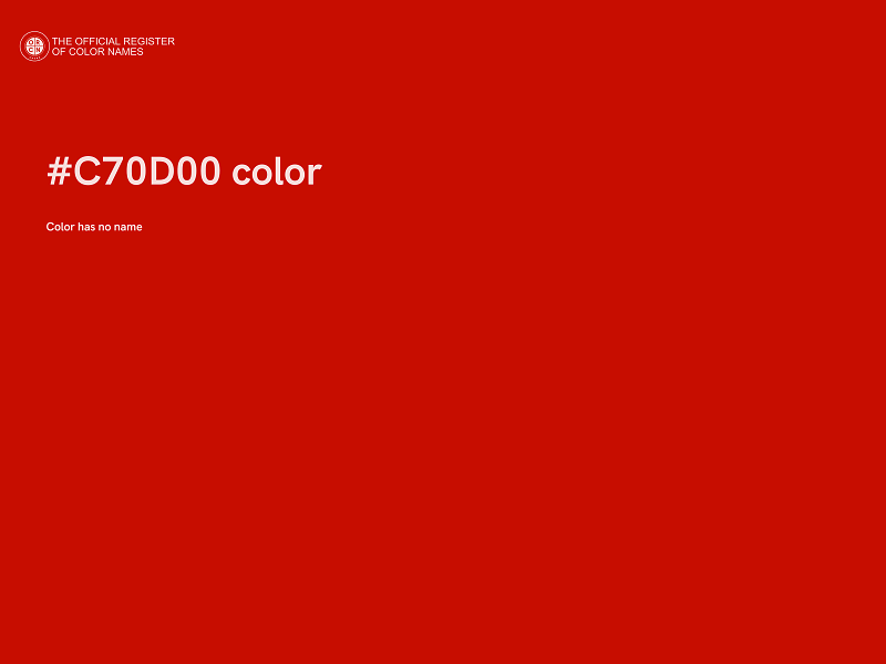 #C70D00 color image