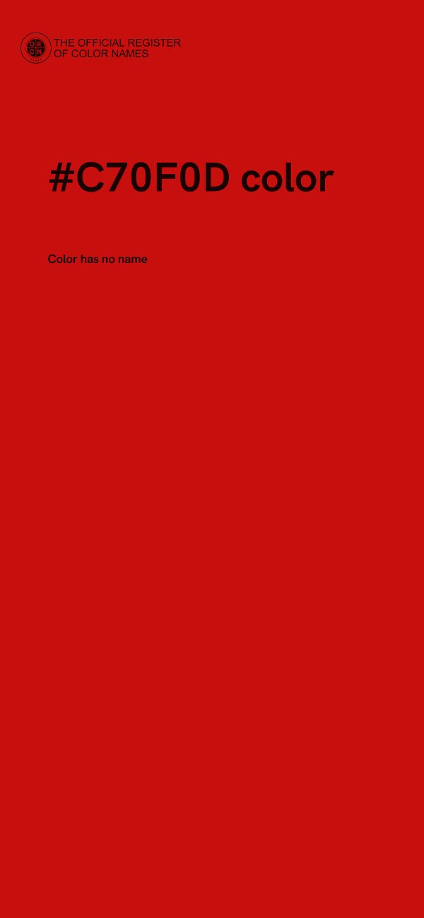 #C70F0D color image